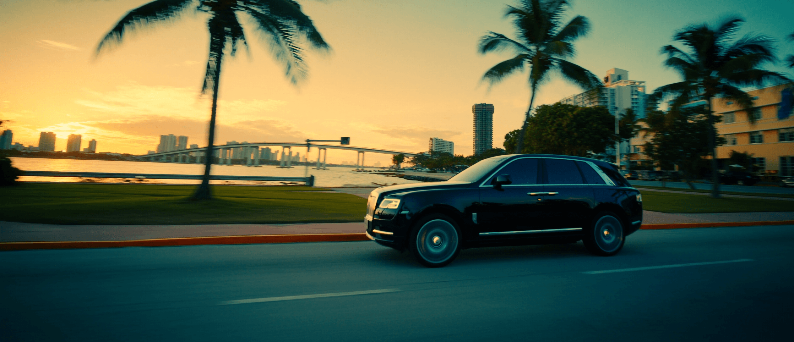 Miami Ocean Drive sunset